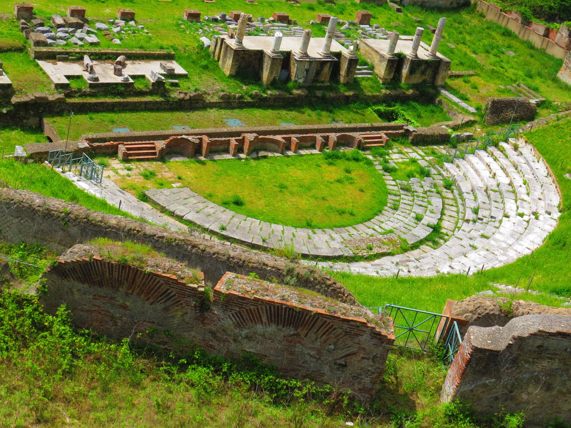 The Roman theatre at Sessa Aurunca, with the medieval town above