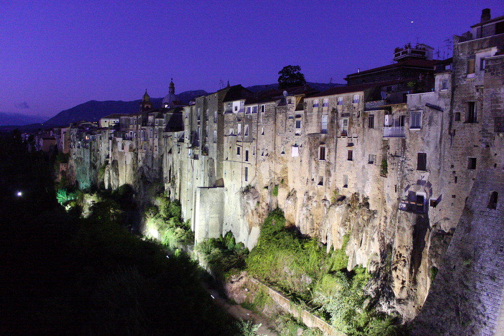 Sant'Agata de' Goti from the tufa cliff
